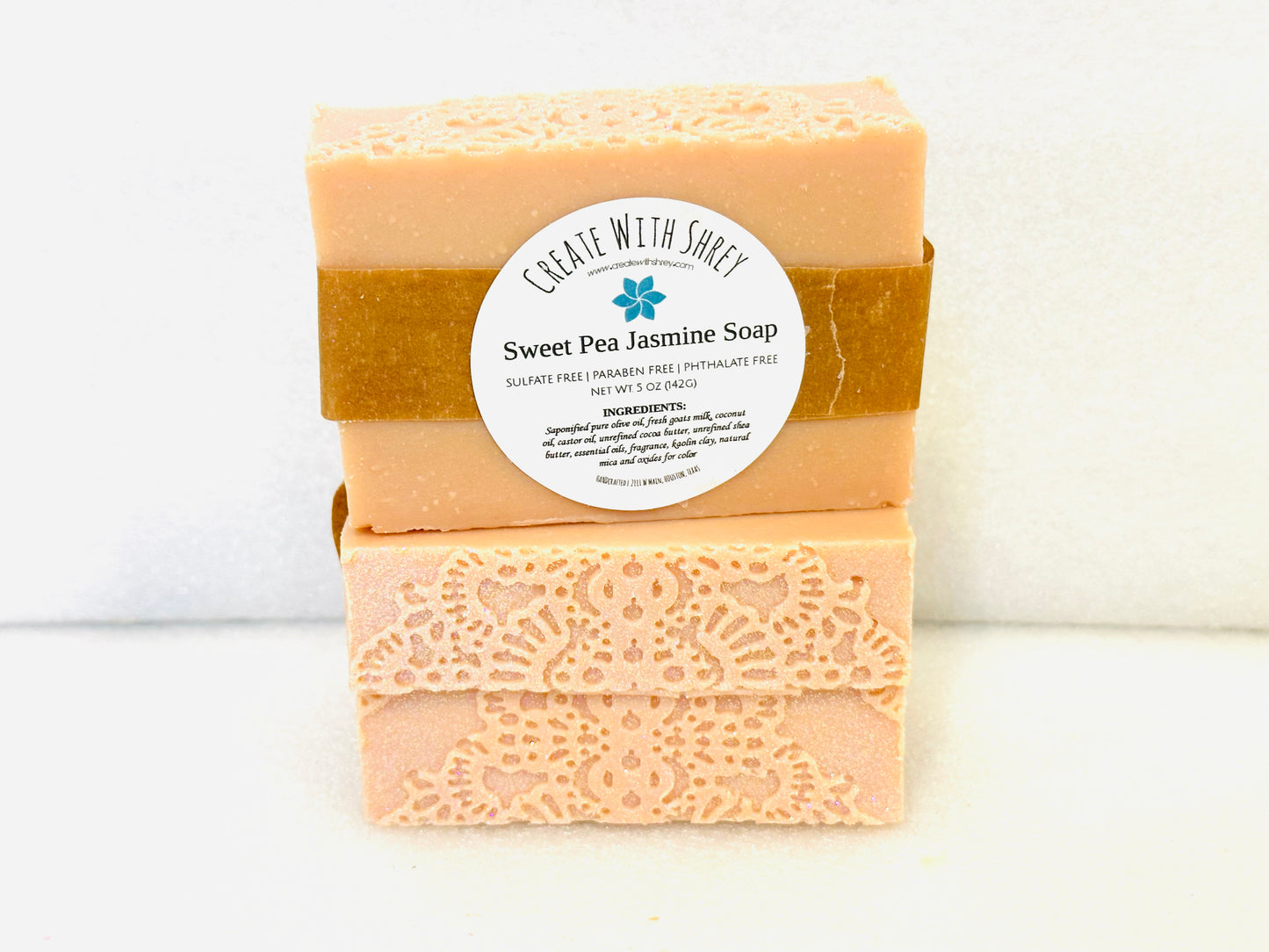 🩷 Sweet Pea Jasmine Cold Process Soap