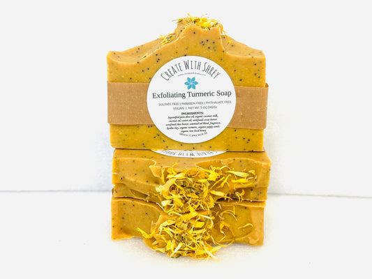 Exfoliating Turmeric Cold Process Soap