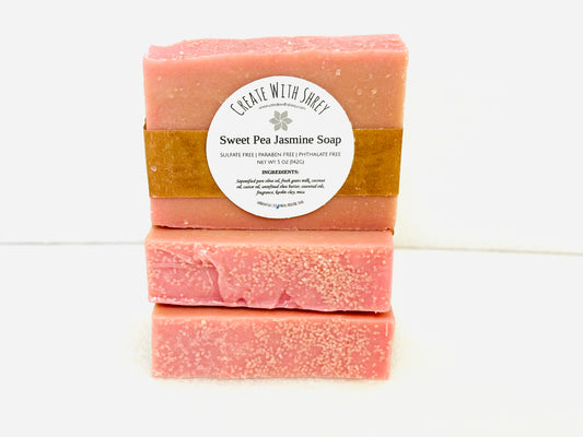 🩷 Sweet Pea Jasmine Cold Process Soap