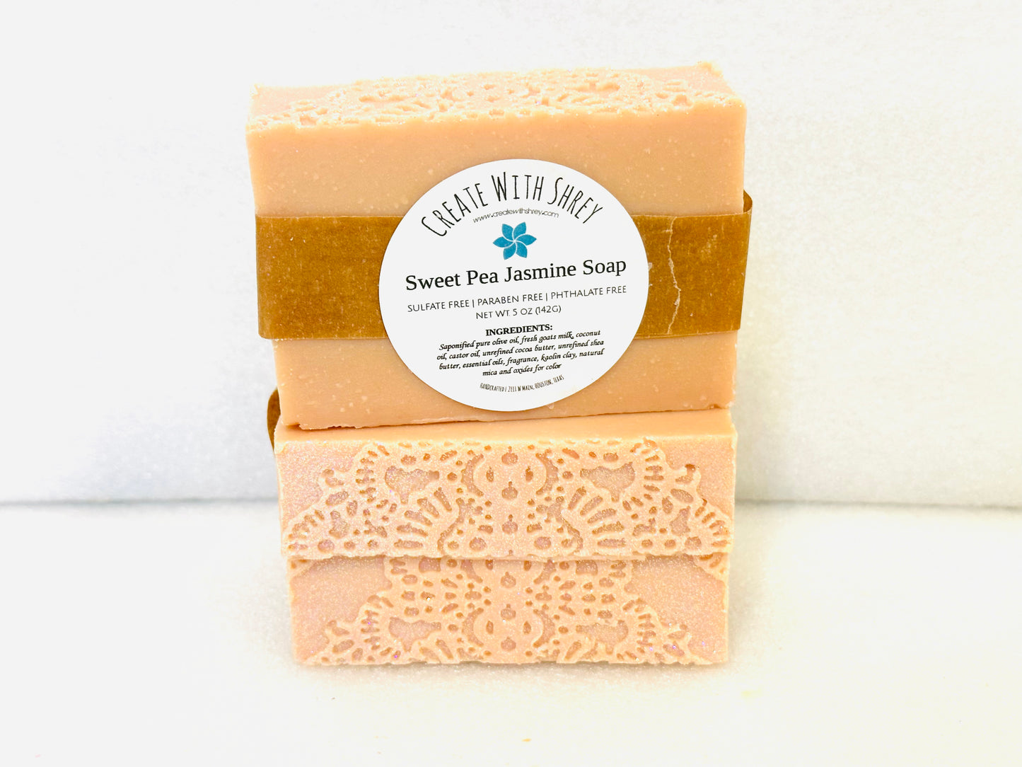 🩷 Sweet Pea Jasmine Cold Process Soap